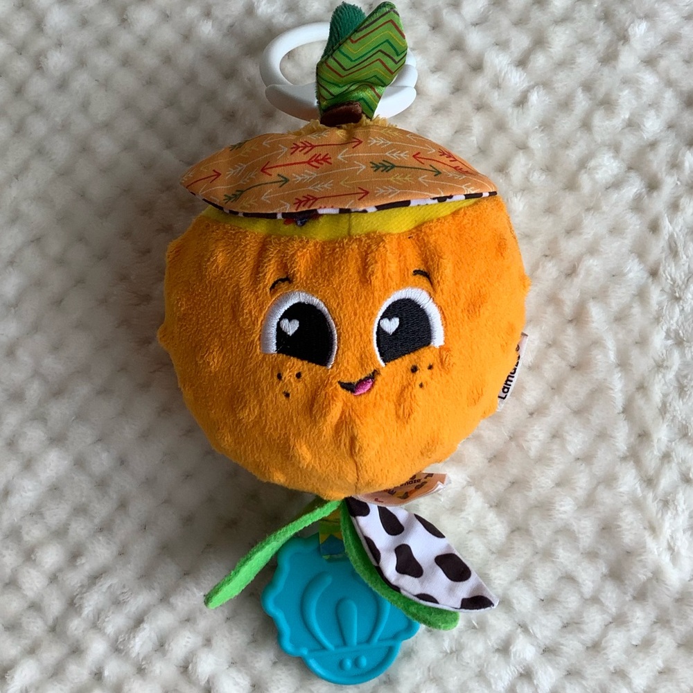 TOMY Lamaze Olive the Orange Clip and Go Plush Baby Toy